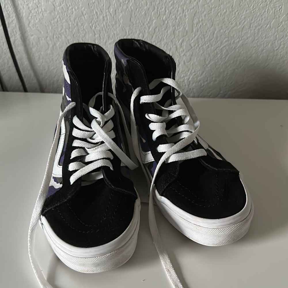 Purple Camo High Top Vans
